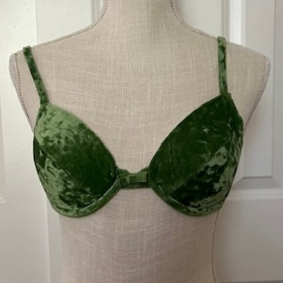Victoria's Secret Vintage 1990's Velvet Bra - Picture 1 of 16